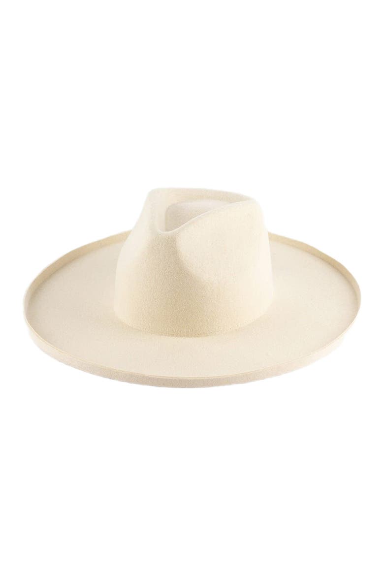 Amelia Pencil Brim Fedora Hat, Main, color, Off-White