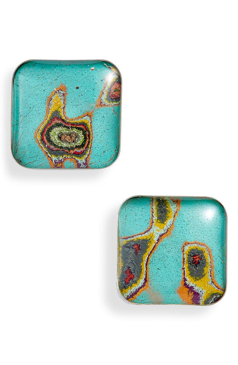 Rebel Nell Alicia Square Stud Earrings, Main, color, 