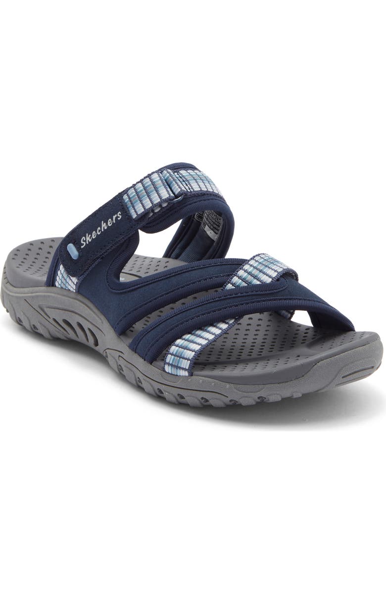 SKECHERS Reggae Color Slide Sandal, Main, color, Navy