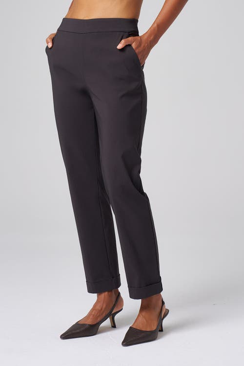 Franne Golde All-season Cuffed Tapered Pant In Black