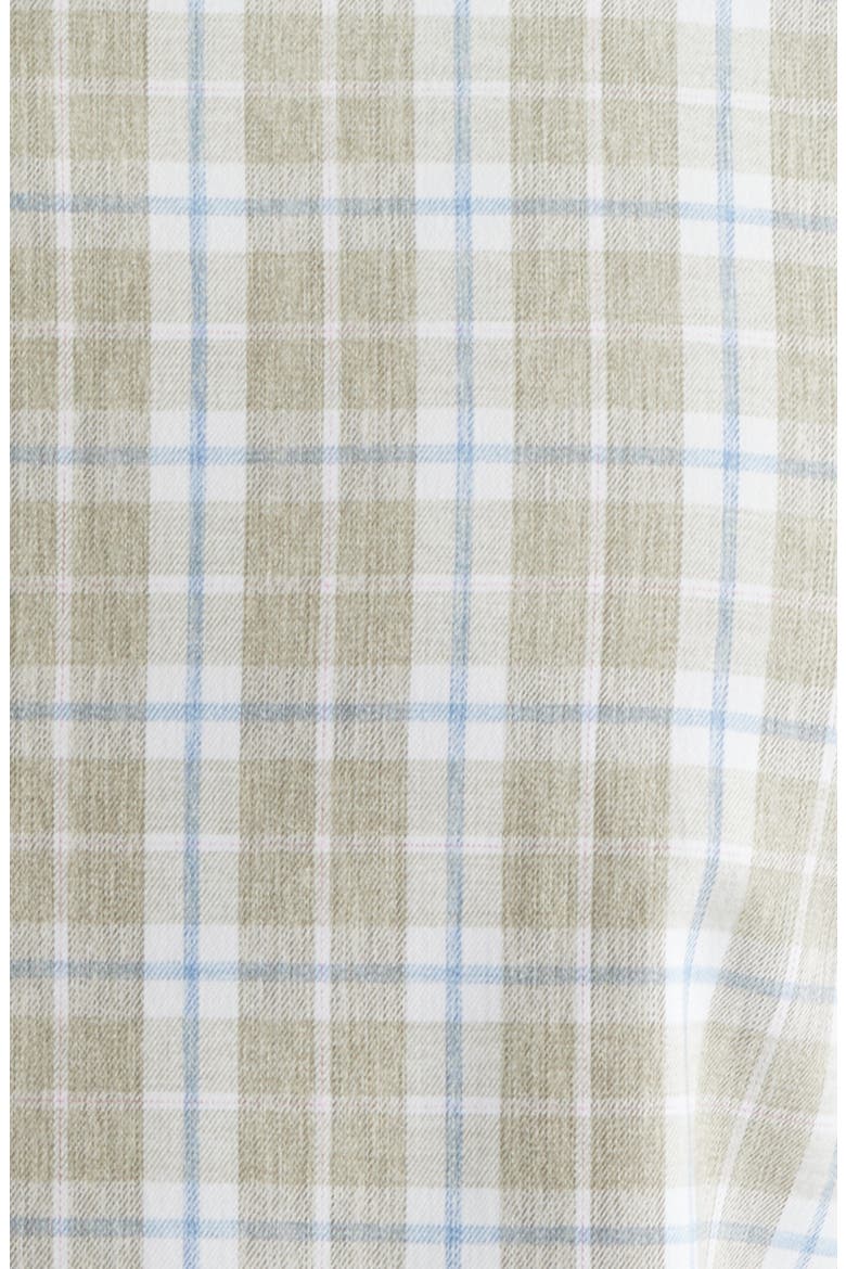 Fullington Plaid Performance Twill Button-Down Shirt, Alternate, color, ALMOND