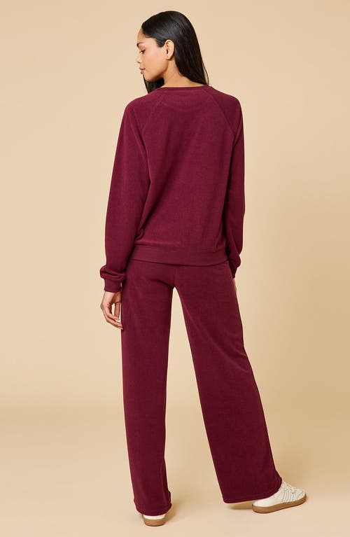 Softies Vintage Velvet Crewneck With Pintuck Pant In Brown