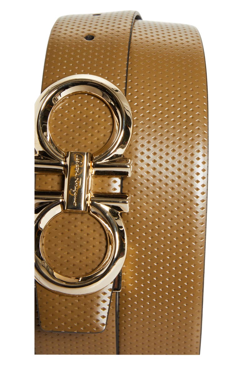 Double Gancio Textured Leather Belt, Alternate, color, RAFIA NERO
