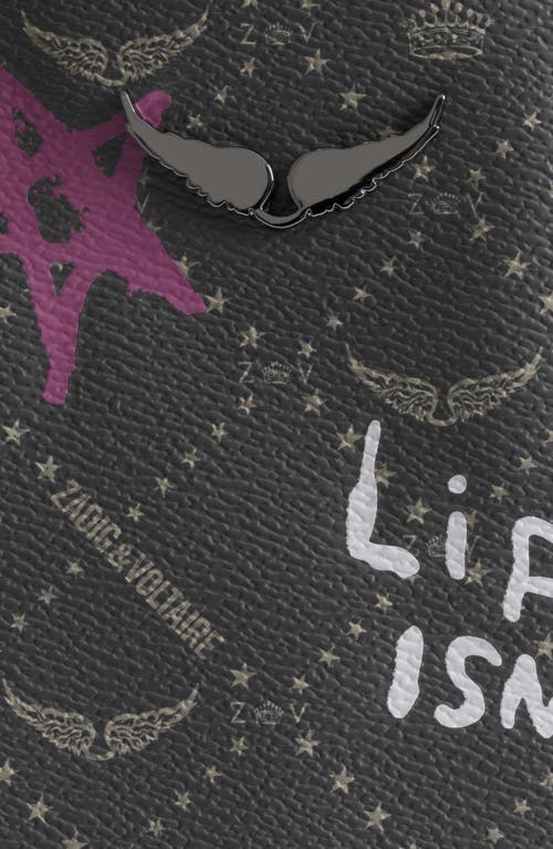 Zadig & Voltaire Womens Road Z Shopper Coated-canvas Tote Bag In Multi