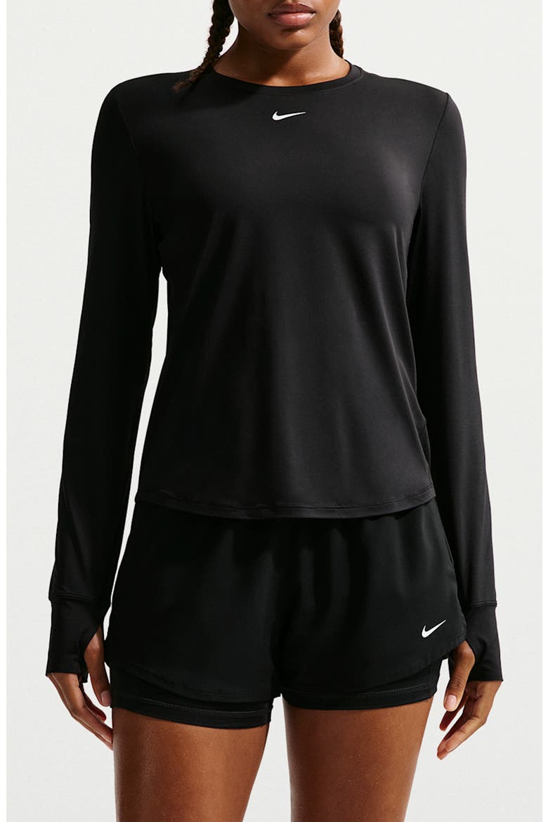 One Classic Dri-FIT Long Sleeve Training Top, Main, color, 013 BLACK/WHITE
