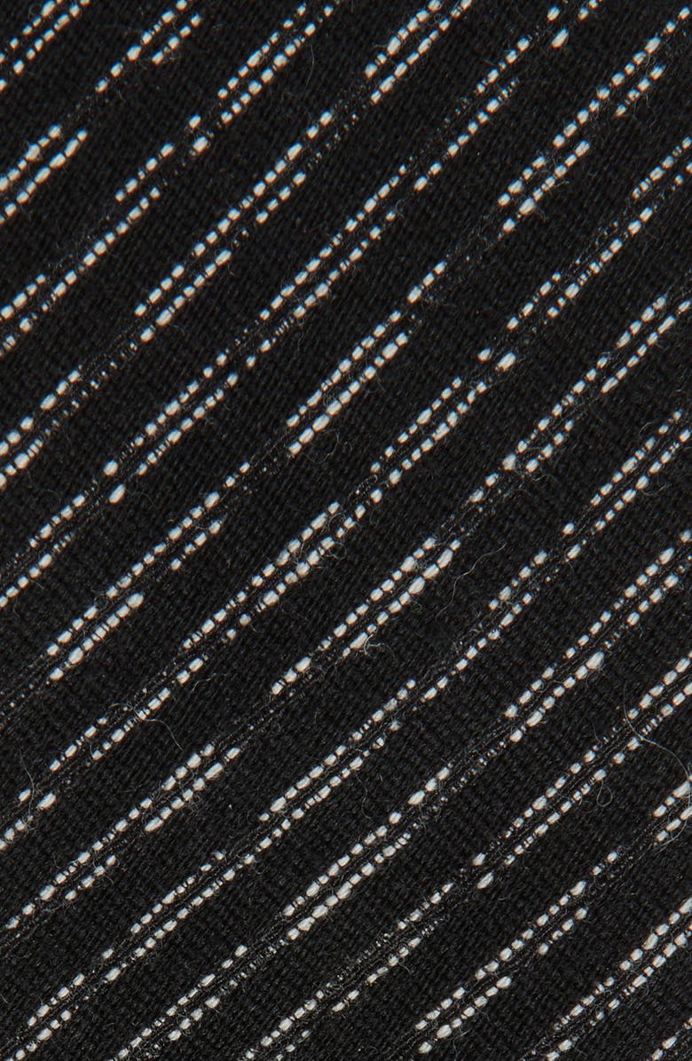 BOSS Textured Stripe Wool Tie, Alternate, color, Black