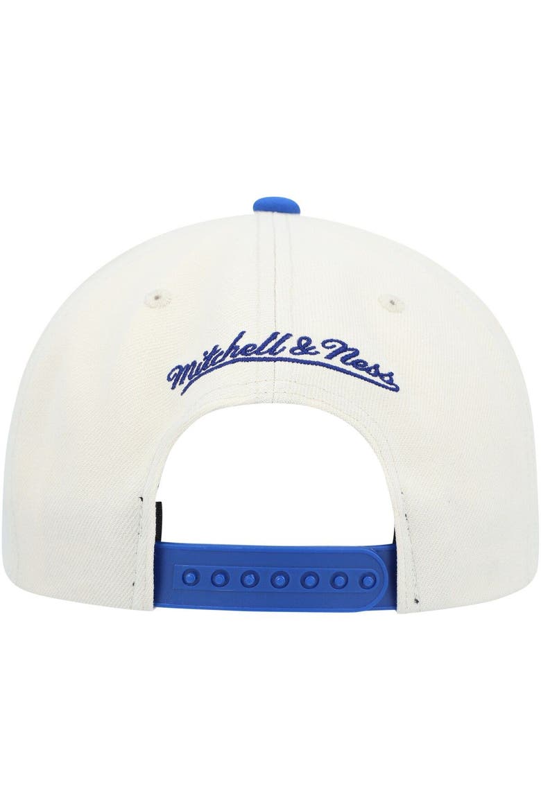 Men's Mitchell & Ness Cream/Blue New York Rangers Vintage Snapback Hat, Alternate, color, Cream