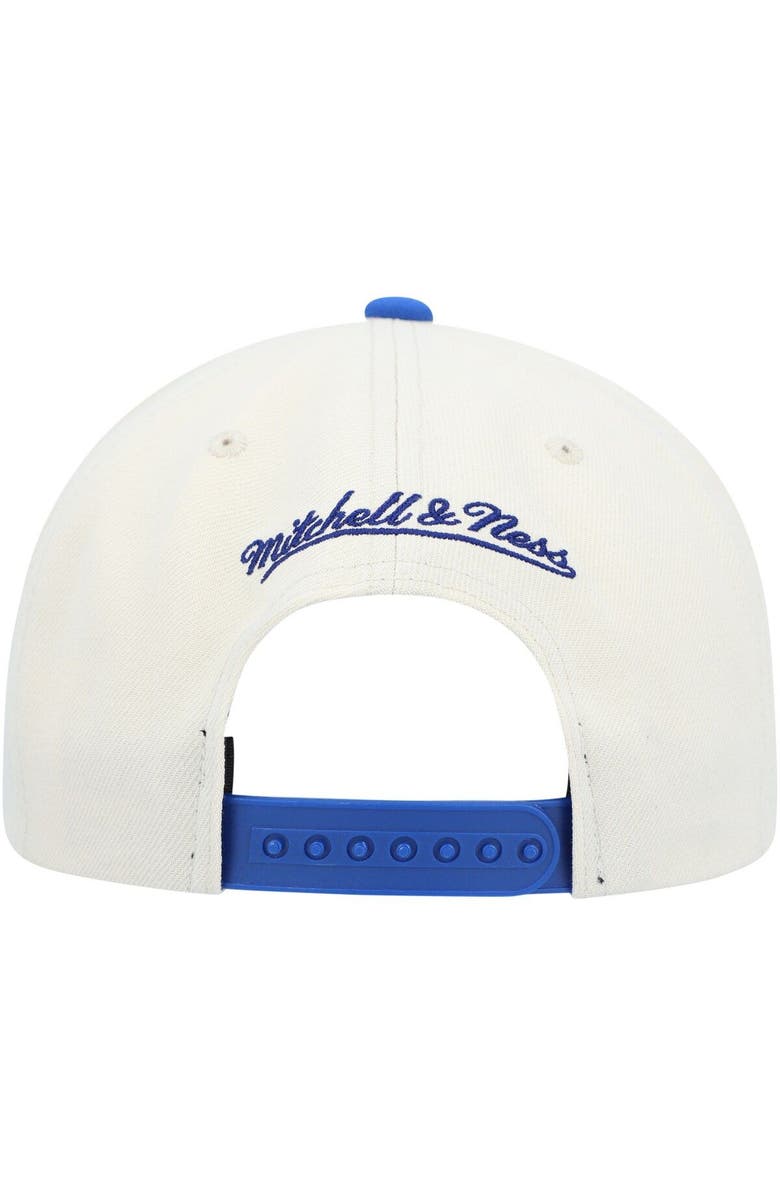 Mitchell & Ness Men's Mitchell & Ness Cream/Blue New York Rangers Vintage Snapback Hat, Alternate, color, 