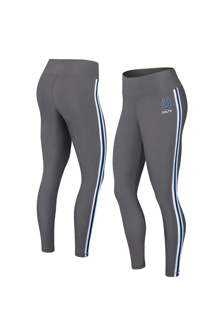 Women's WEAR by Erin Andrews Charcoal Indianapolis Colts Color Block Leggings, Main, color, Charcoal