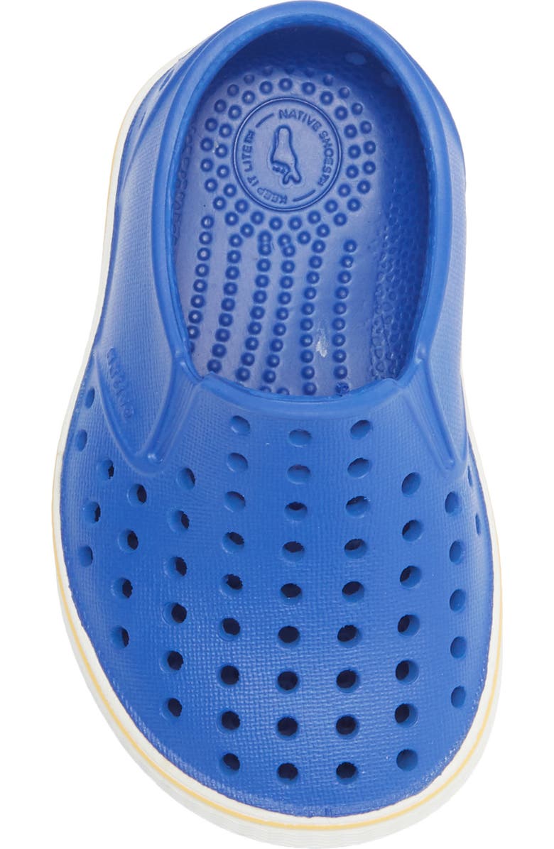 Native Shoes Kids' Miles Water Friendly Slip-On Sneaker, Alternate, color, Uv Blue/ Shell White