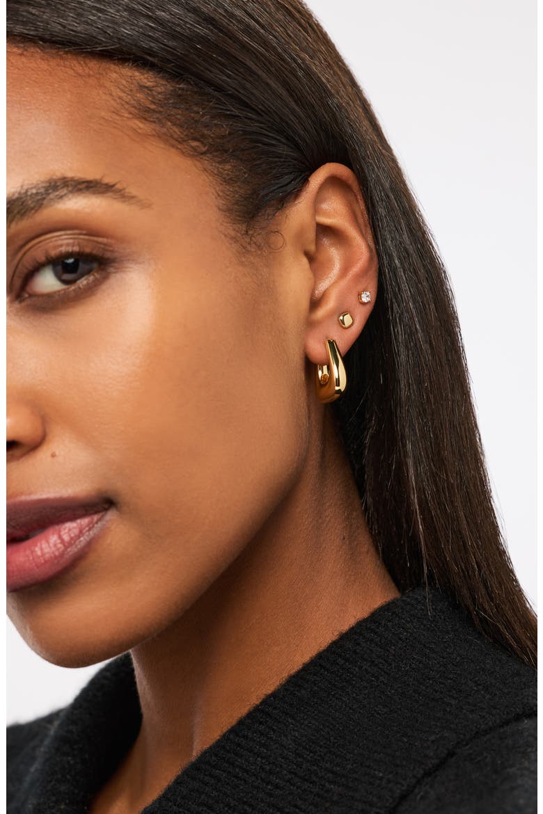 Clara Stud Earrings, Alternate, color, GOLD