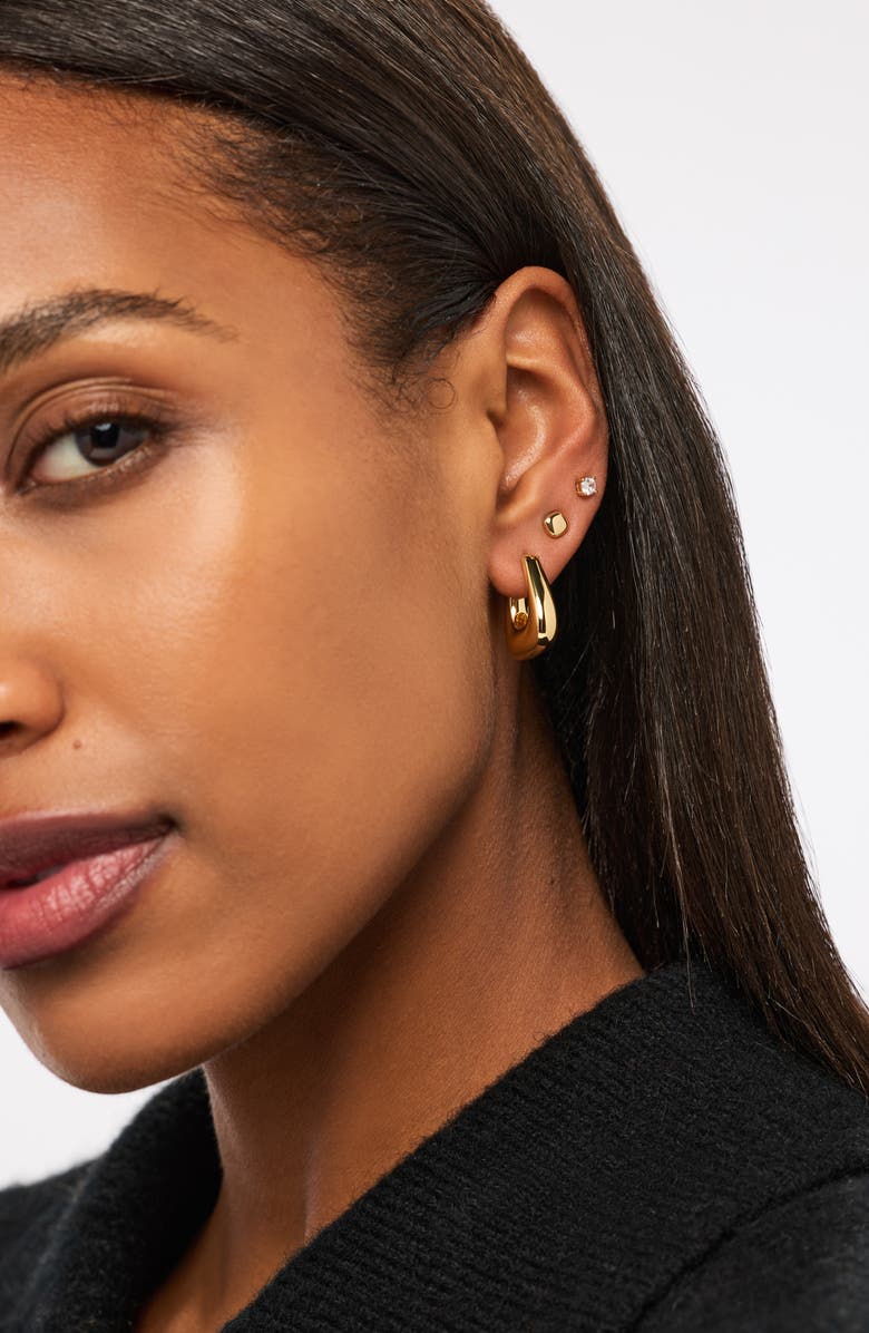 Ana Luisa Clara Stud Earrings, Alternate, color, Gold