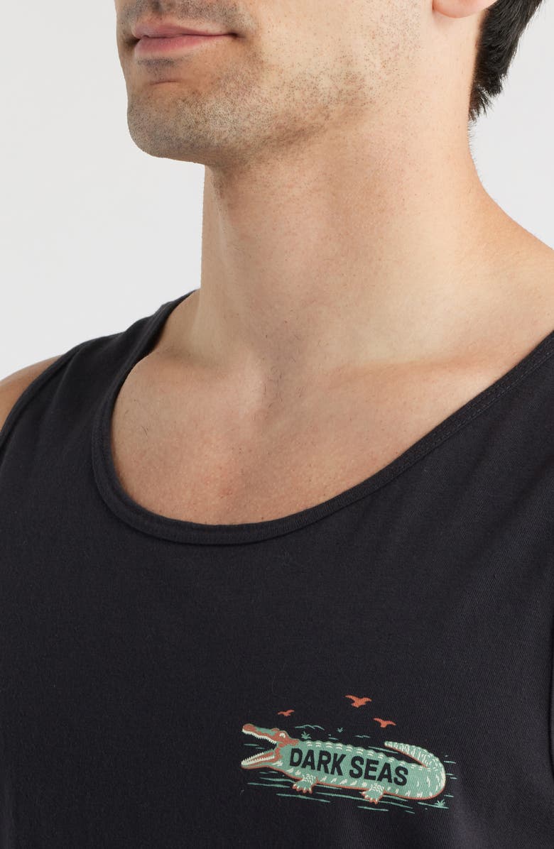 DARK SEAS Land of Sunshine Tank, Alternate, color, Black
