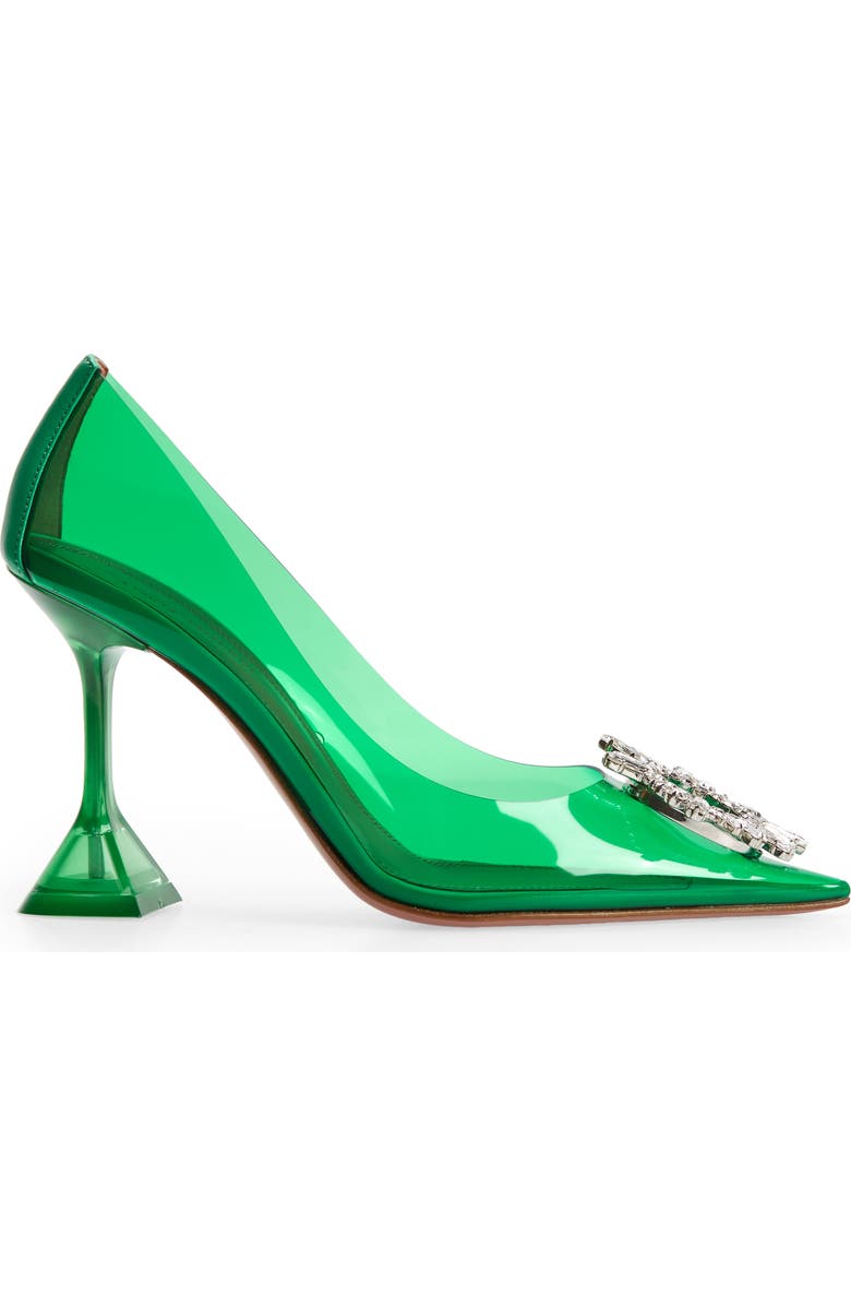 Amina Muaddi Begum Glass Pointed Toe Pump, Alternate, color,