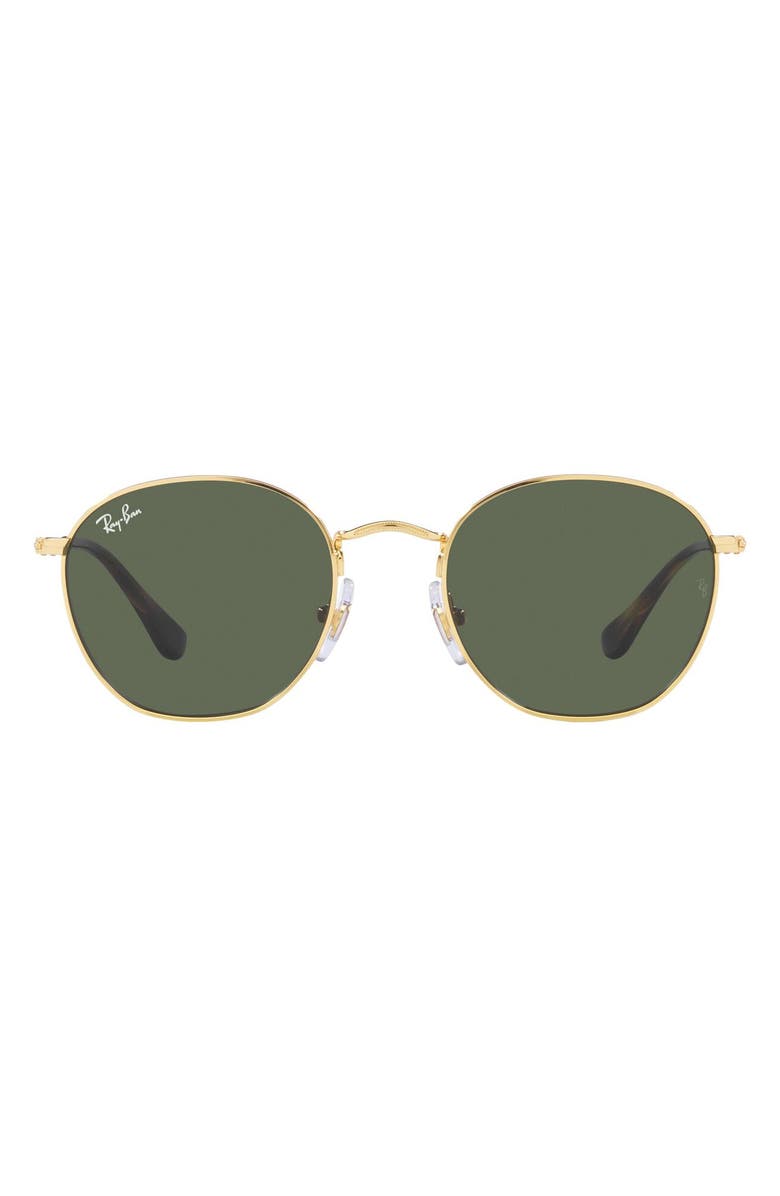Ray-Ban Kids' Rob Junior 48mm Round Sunglasses, Main, color, Gold Flash/ Grey