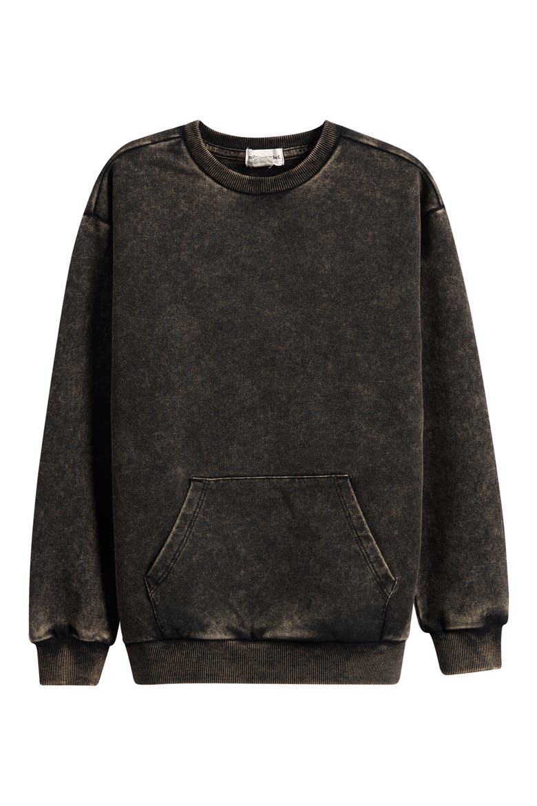 Kids' Stretch Cotton Sweatshirt, Main, color, BLACK