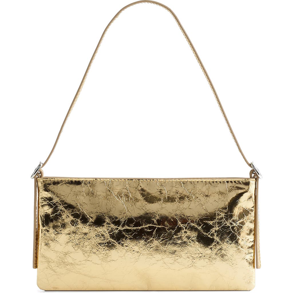 Madewell The Mini Sculptural Buckle Shoulder Bag In Gold