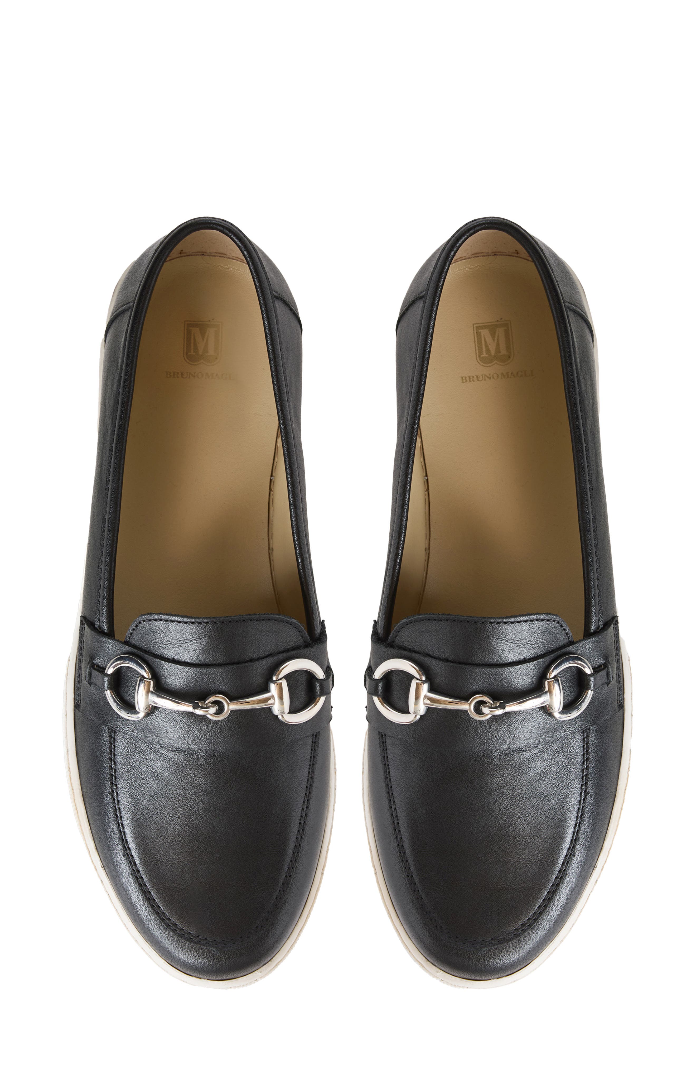 Bruno Magli <p>Vieta Horsebit Slip On Sneaker (Women)</p>, Alternate, color, Black Leather