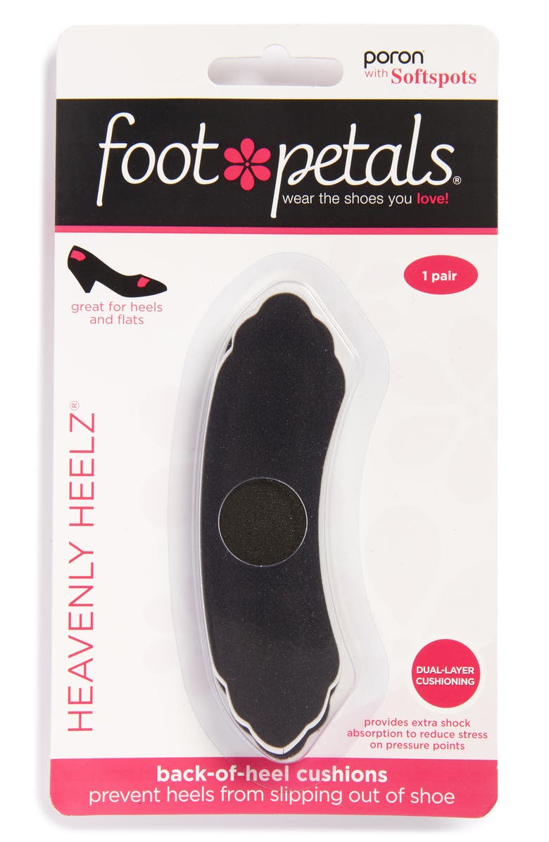 Foot Petals Heavenly Heelz Heel Cushions, Main, color, Black/ Black
