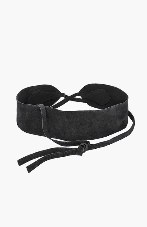 Women's Wide Suede Belt