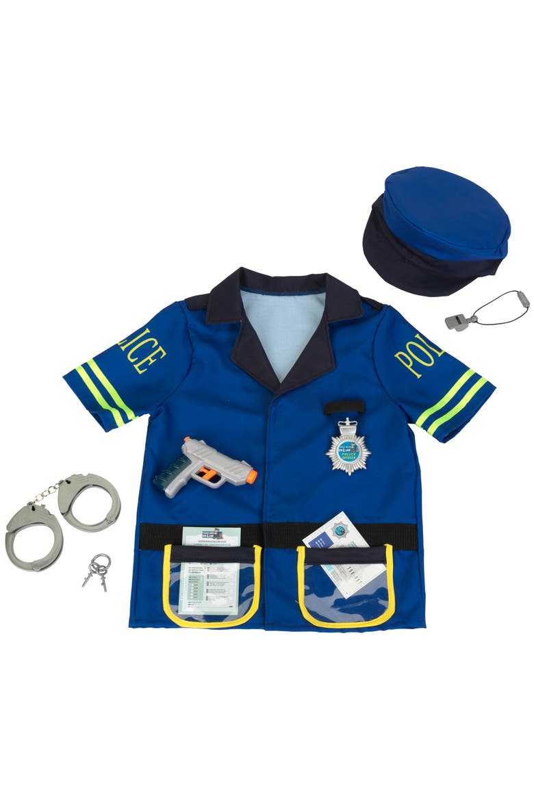 Police Costume 7 Piece Set, Main, color, Blue