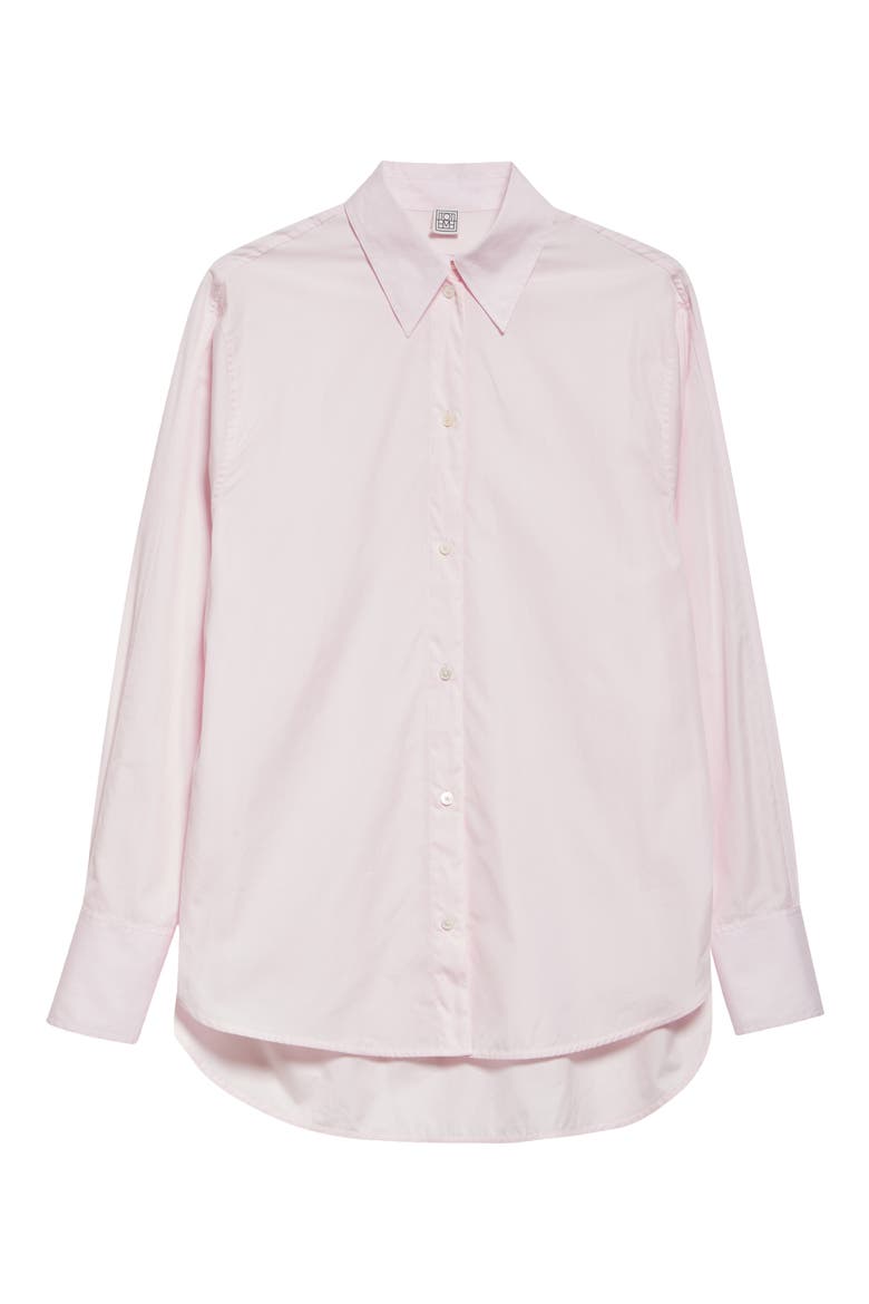 Wide Sleeve Cotton Poplin Button-Up Shirt, Alternate, color, BLOSSOM
