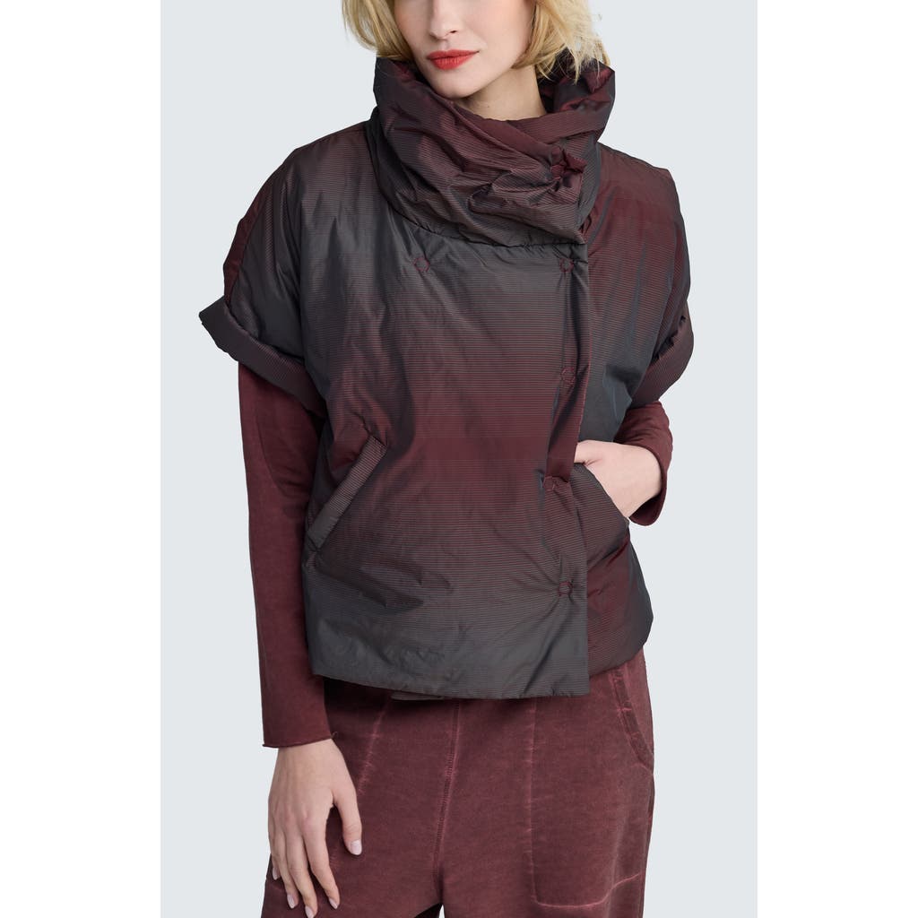 Luukaa Stella Sculptural Cropped Jacket In Purple