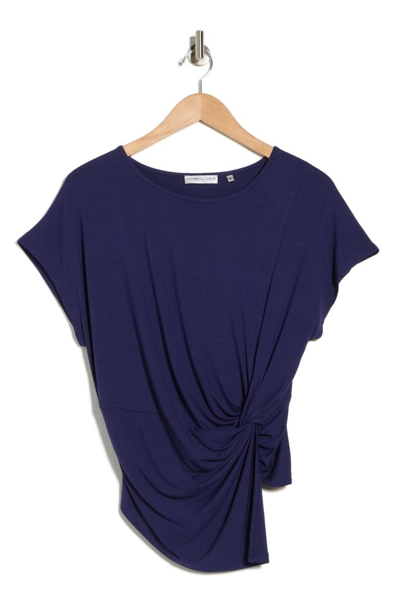 PATRIZIA LUCA Side Knot Top, Alternate, color, Navy