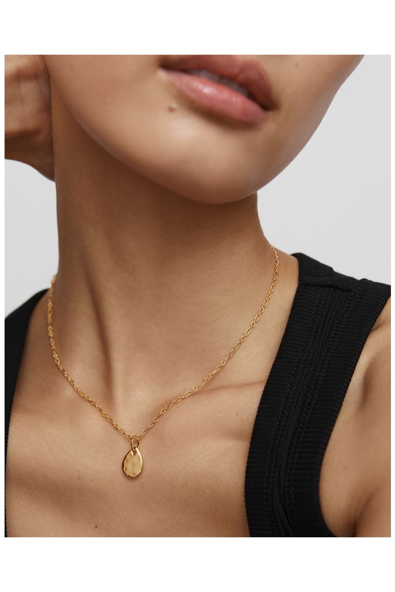 Textured Chain Link Necklace, Alternate, color, 18K GOLD VERMEIL