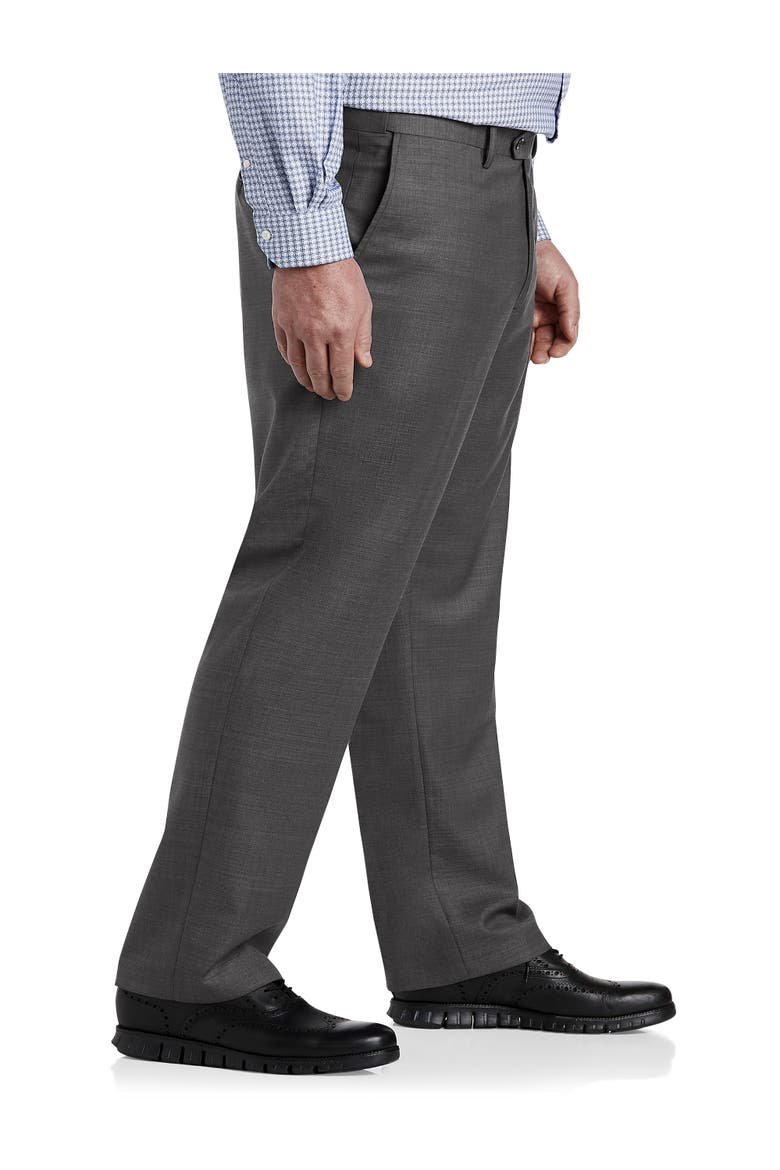 Big & Tall Sharkskin Suit Pants, Alternate, color, GREY