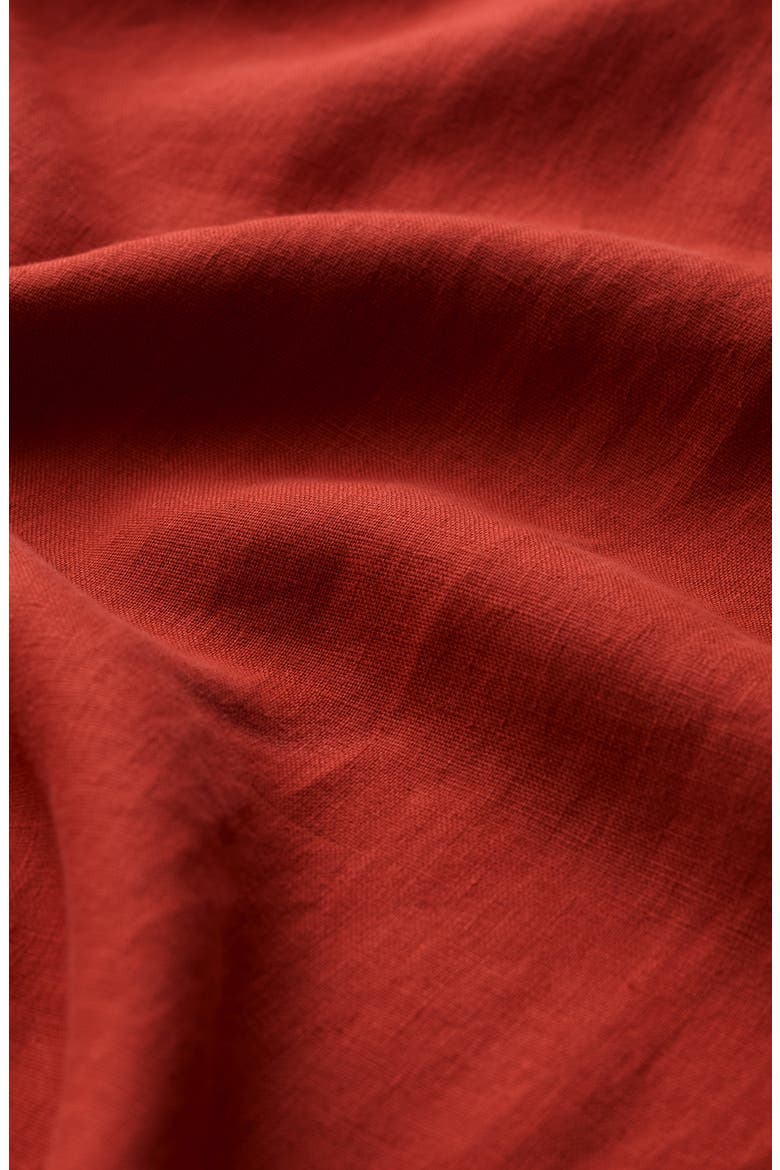 Lowland Heather Linen Midi Dress, Alternate, color, CARNELIAN