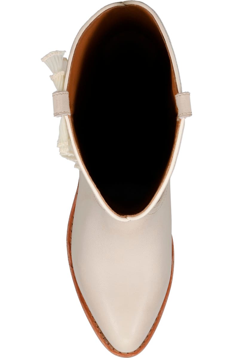 Frye Billy Ruffle Western Boot, Alternate, color, Ivory