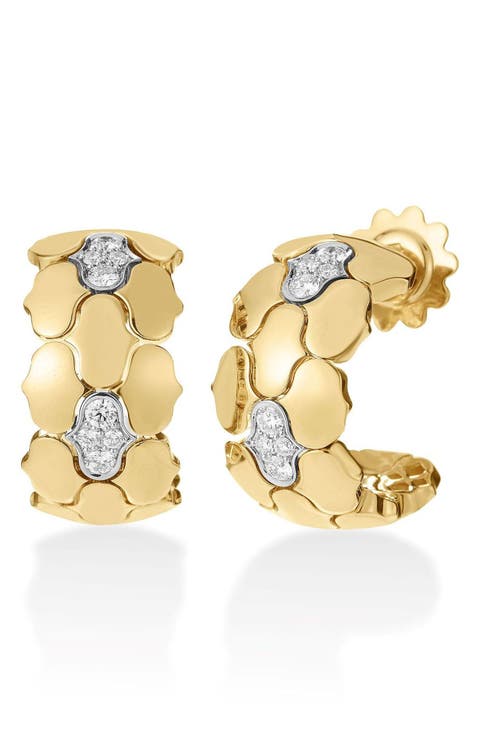 Cobra Diamond Hoop Earrings