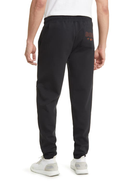 Shop Hugo Boss Boss X Nfl Cotton Blend Joggers In Cincinnati Bengals Black