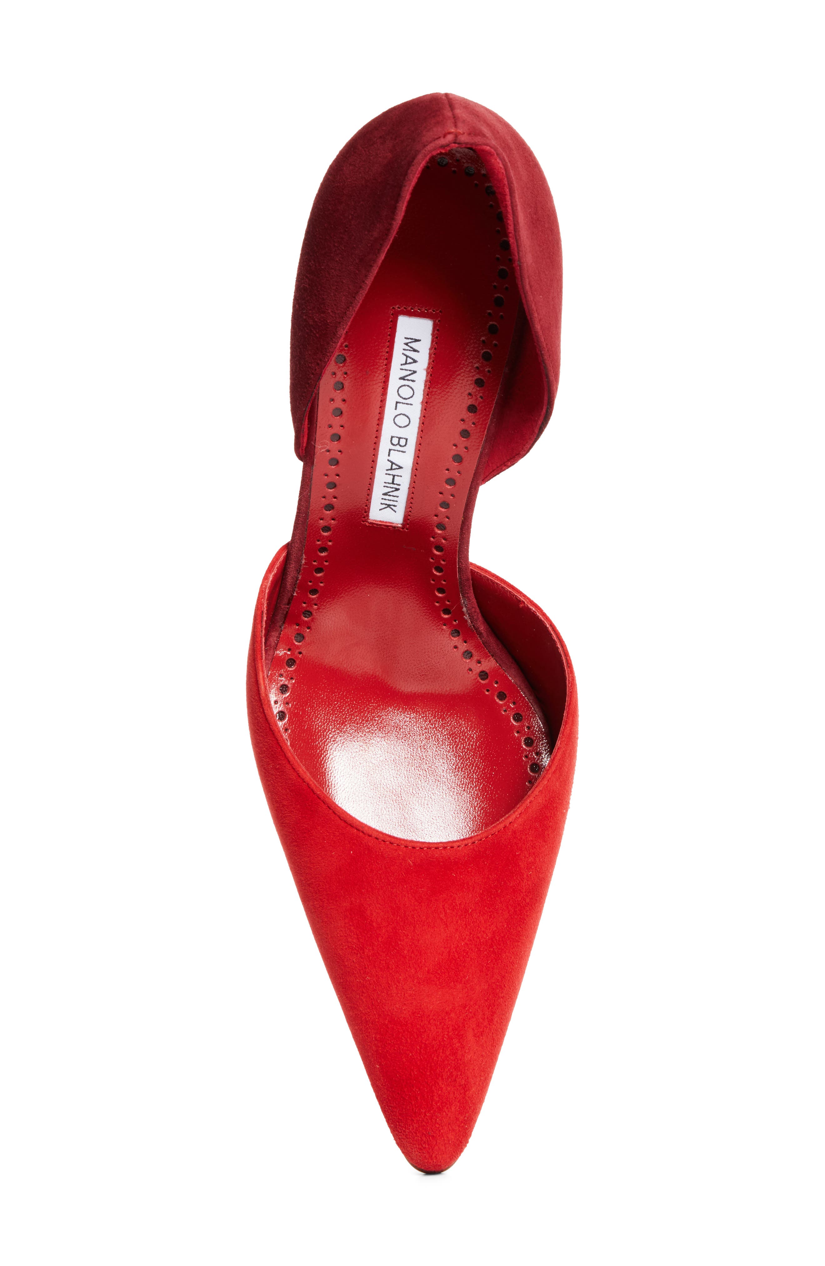 Manolo Blahnik Taylerbinu d'Orsay Pump, Alternate, color, Red 6208/Red 6039