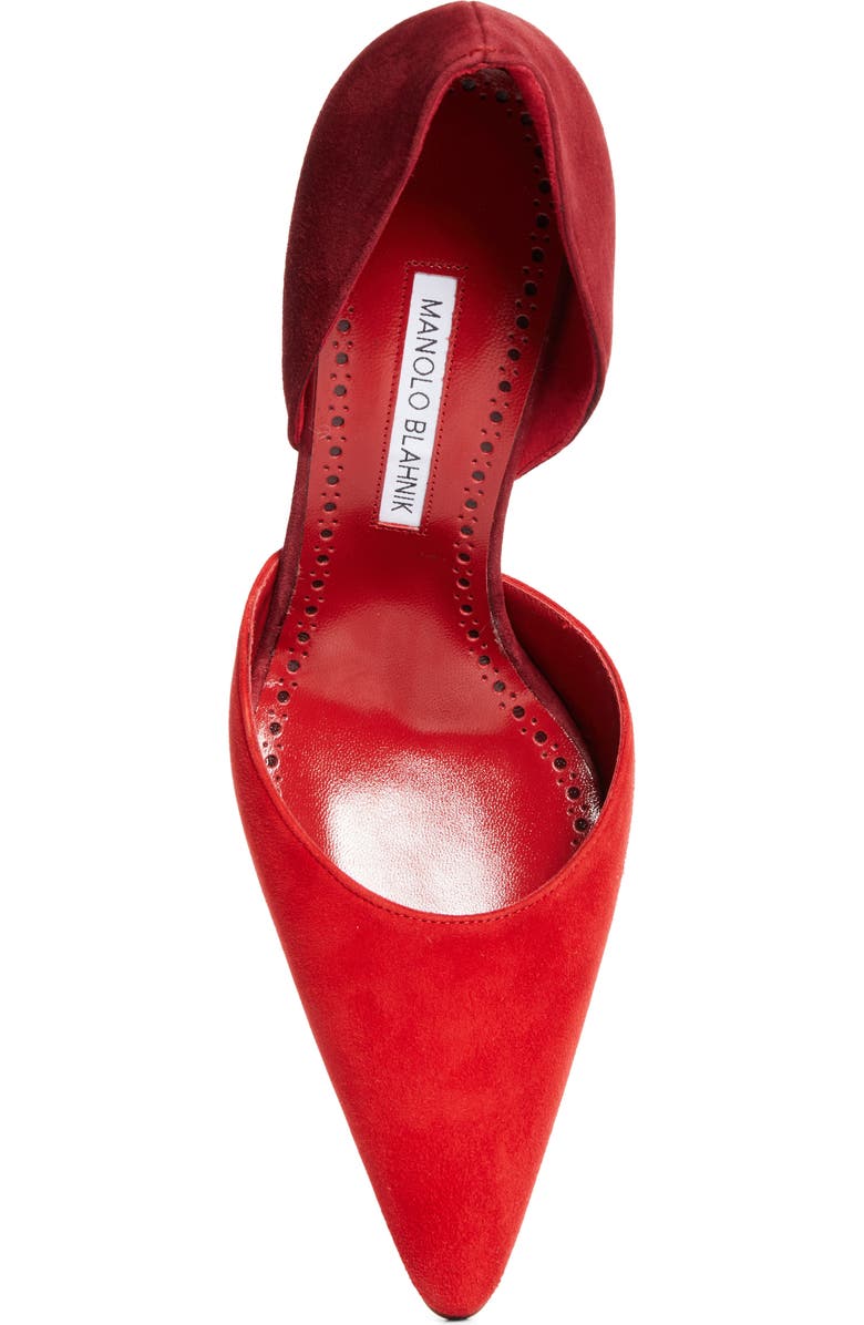 Manolo Blahnik Taylerbinu d'Orsay Pump, Alternate, color, Red 6208/Red 6039