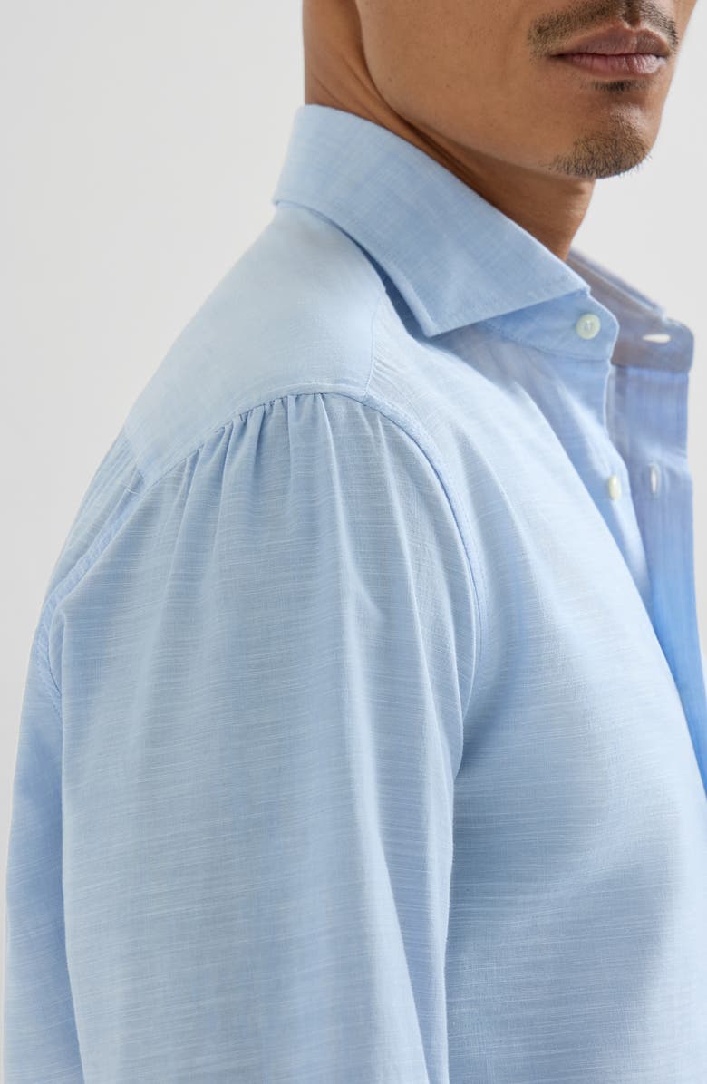 Brunello Cucinelli Oxford shirt, Alternate, color, Azure