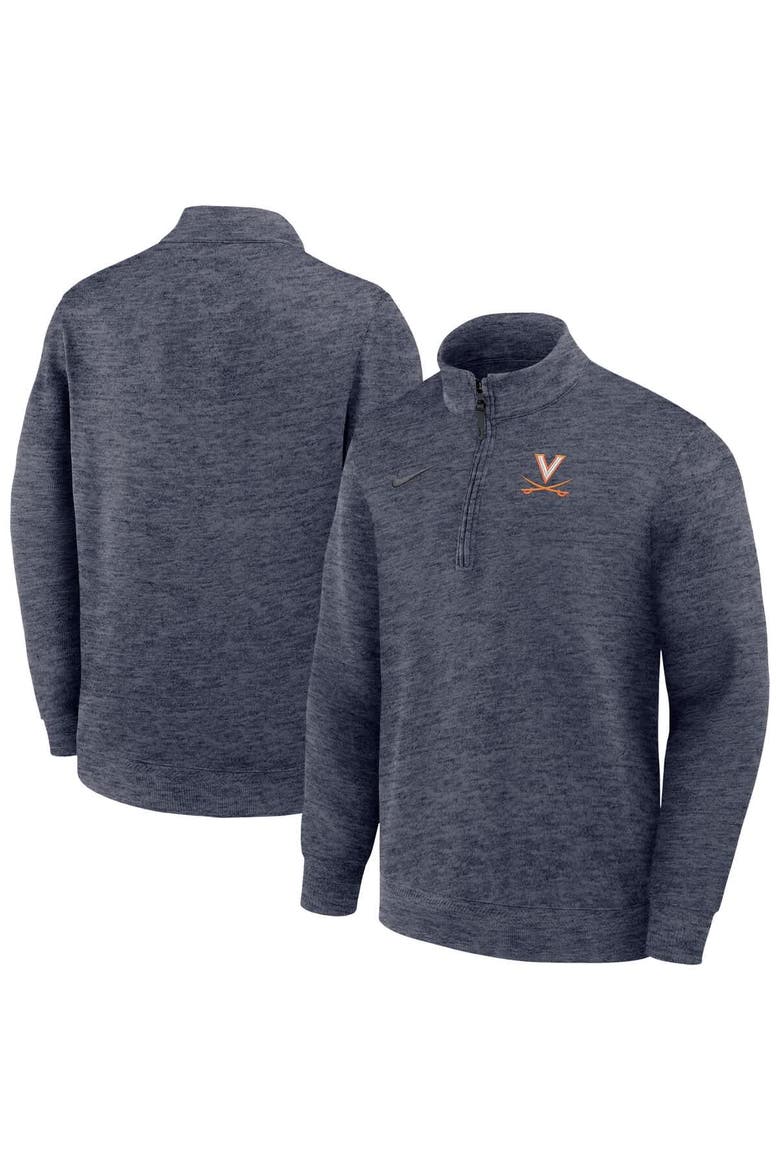 Men's Nike Navy Virginia Cavaliers Coaches Dri-FIT Half-Zip Pullover, Main, color, Navy