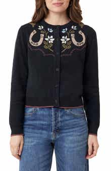 Scotch & Soda Floral Horseshoe Intarsia Crewneck Sweater