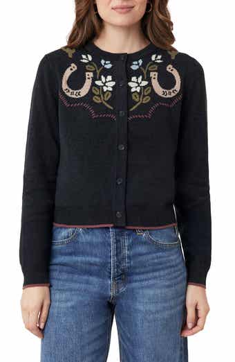 Scotch & Soda Floral Horseshoe Intarsia Crewneck Sweater