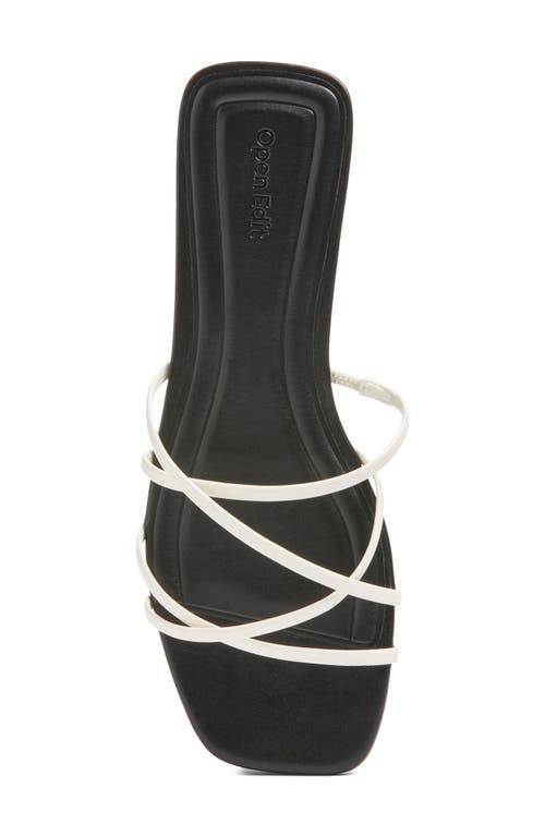Open Edit Korva Slide Sandal In White Ice