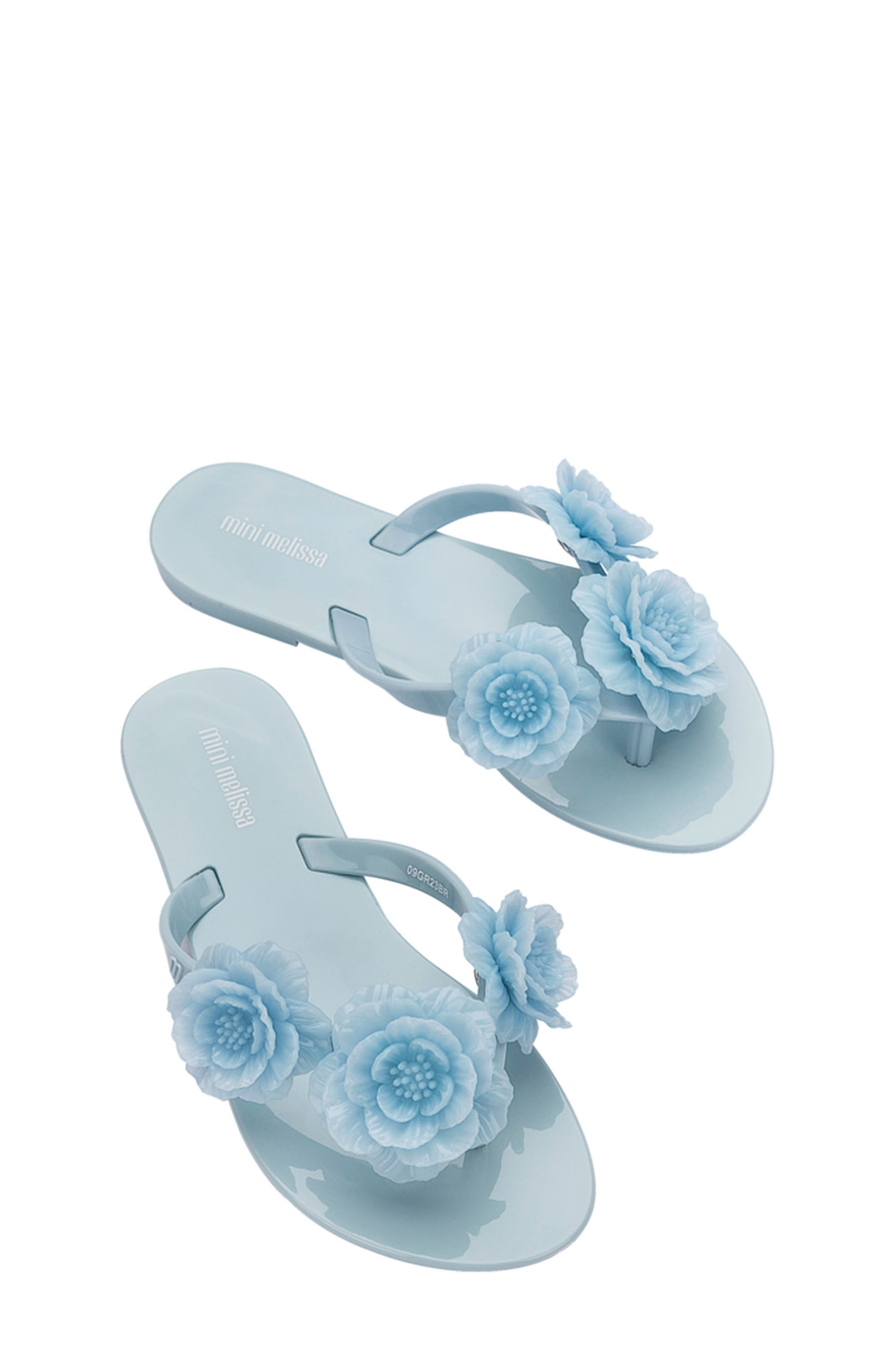 Mini Melissa Kids' Mini Harmonic Springtime Flip Flop, Alternate, color, Blue