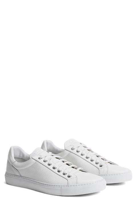 Men's Leather (Genuine) White Sneakers & Athletic Shoes