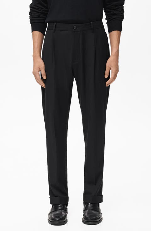 Regular Fit Pleated Pants