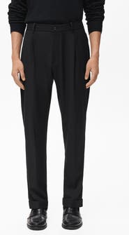 MANGO Regular Fit Pleated Pants