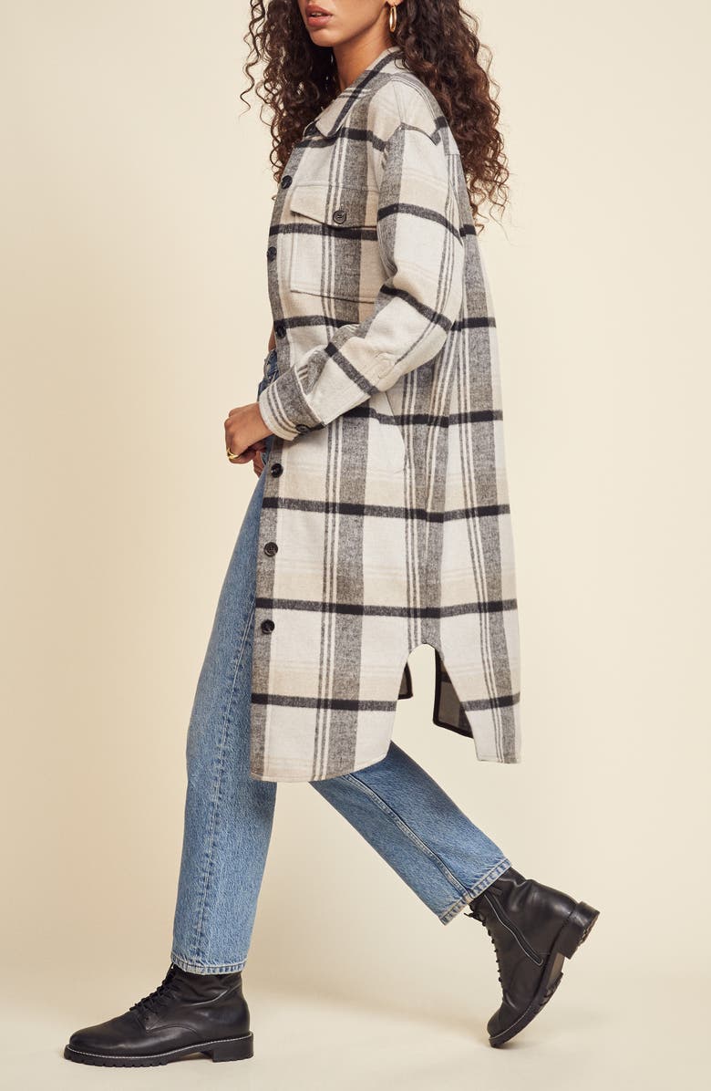 Reformation Ainslie Plaid Coat, Alternate, color, 