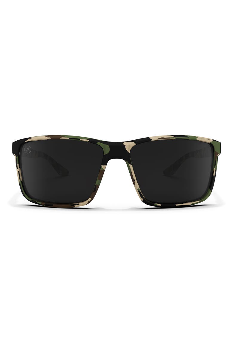 Mesa 57mm Polarized Square Sunglasses, Main, color, WOODLAND CAMO