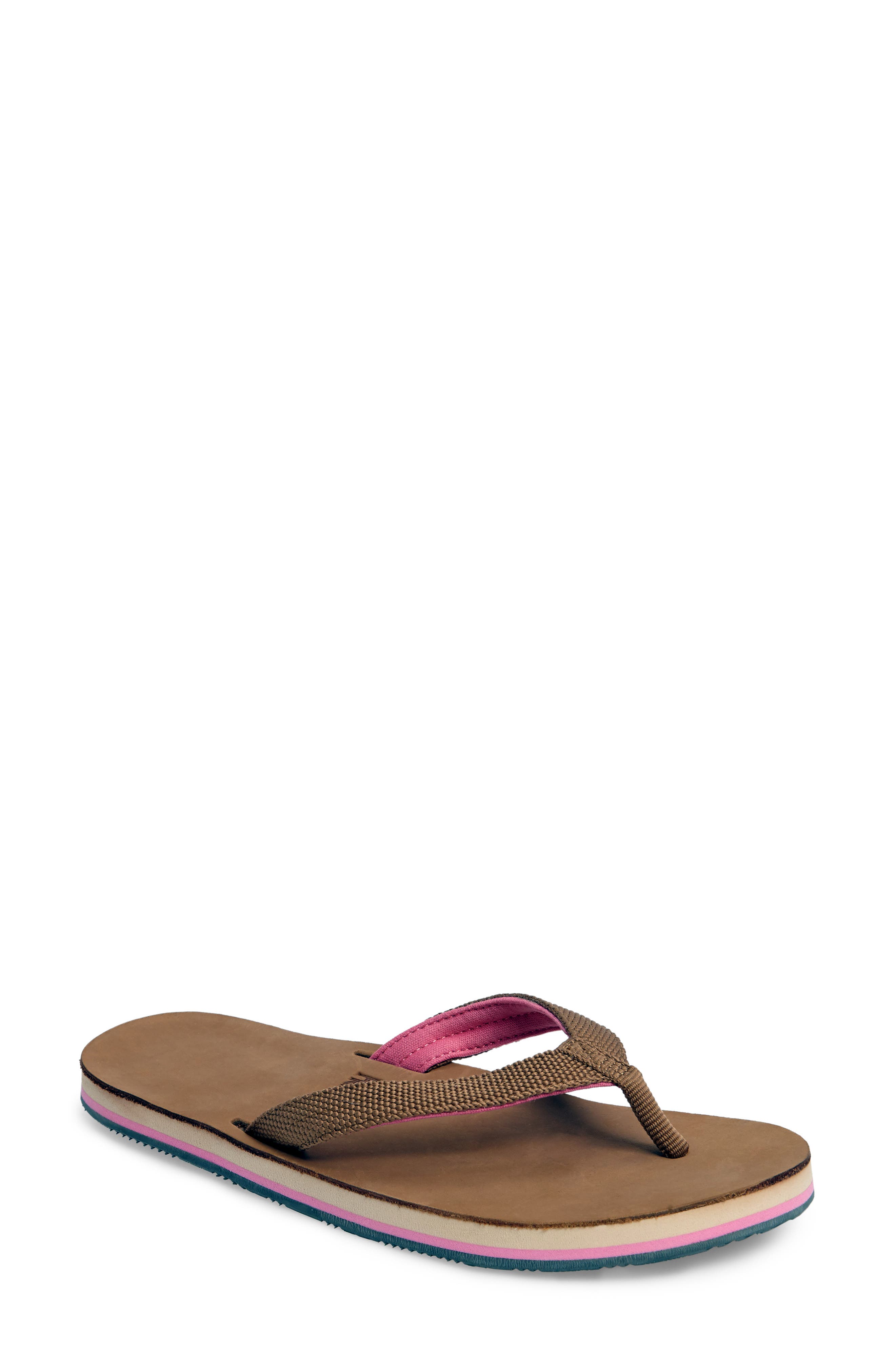 Scouts Flip Flop, Main, color, TAN/ SHELL PINK