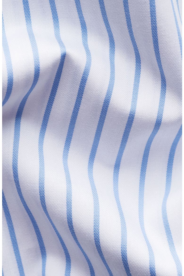 Slim Fit Stripe Dress Shirt, Alternate, color, MEDIUM BLUE