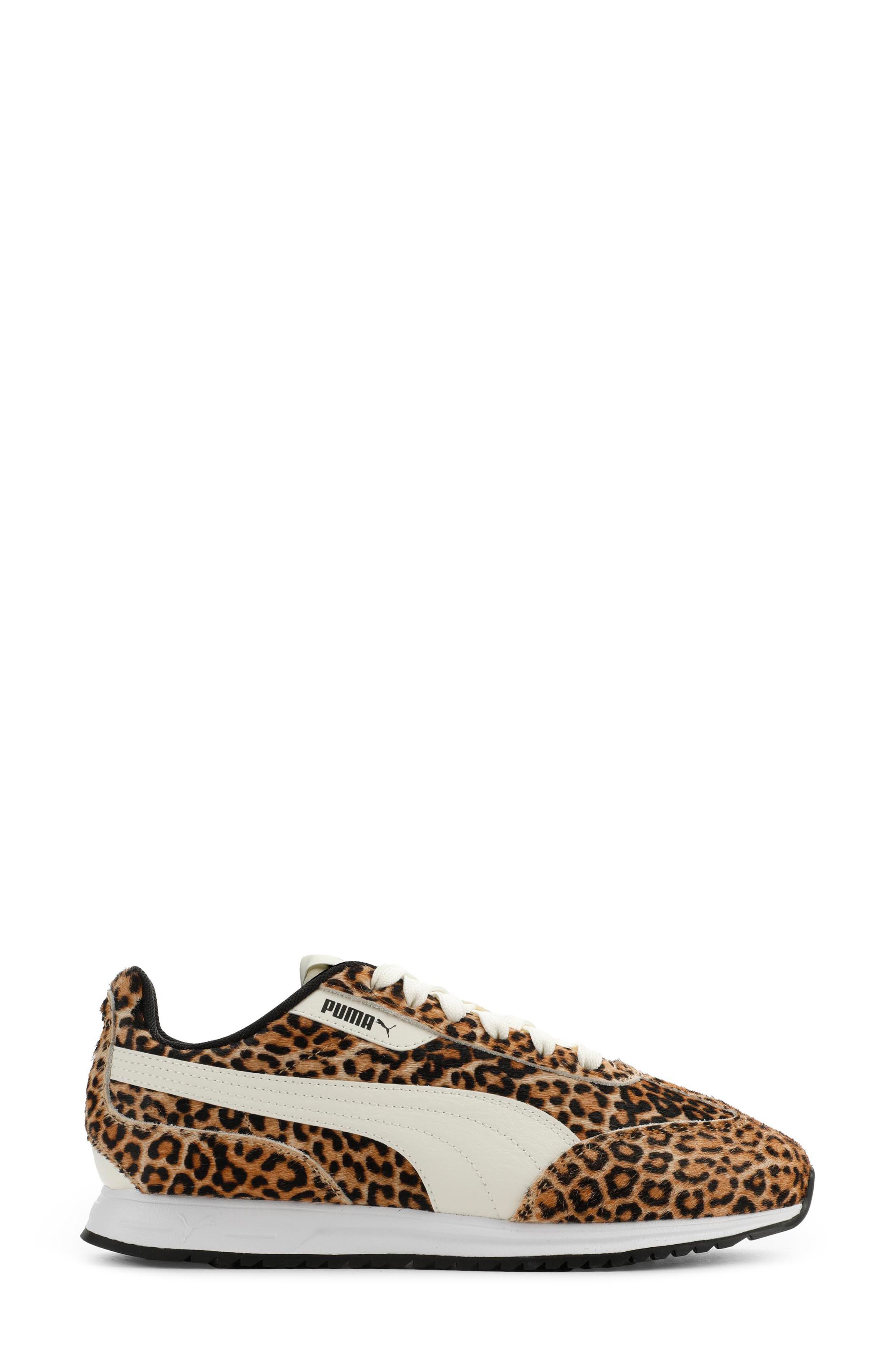 Softride St I-Win Leopard Genuine Calf Hair Sneaker, Alternate, color, PUMA BLACK/ WARM WHITE